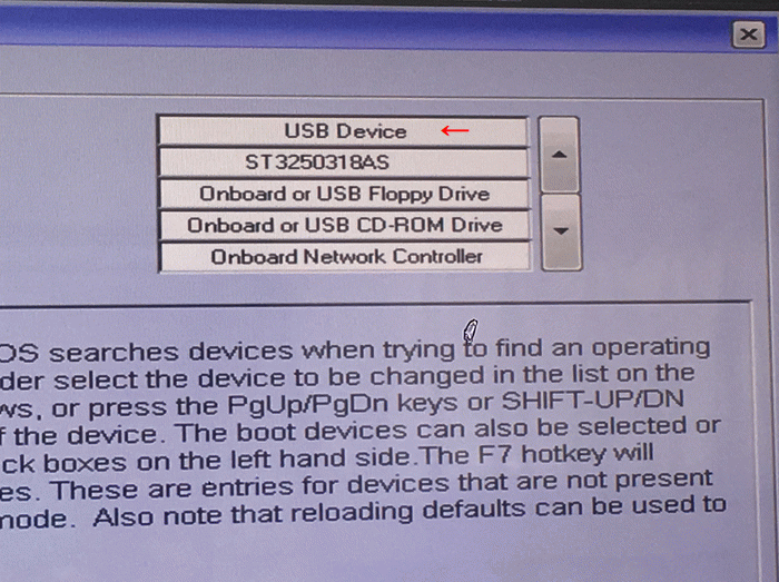 USB Deviceを選択する
