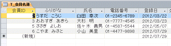 Access会員名簿