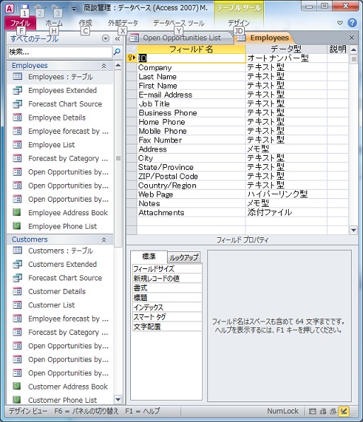 フィールドデザイン画面