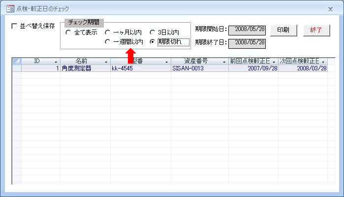 点検チェック