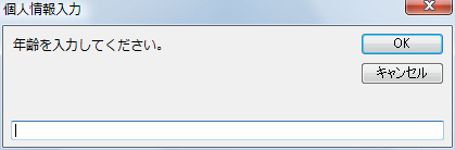 個人情報の年齢入力