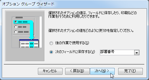 オプションの値をどのように使うか指定する