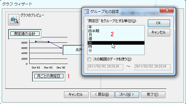 グラフ系列を設定する