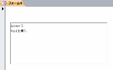 Wordを表示させたAccessフォーム