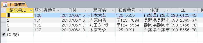 完成したデータシート