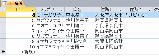 名簿から重複している名前を取り出す