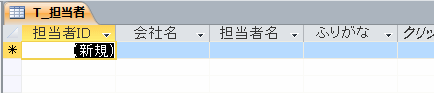 他のデータベースの担当者テーブル