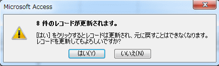 メッセージダイアログボックス