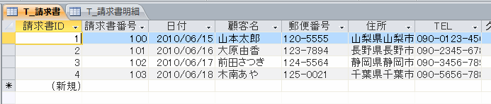 請求書データ