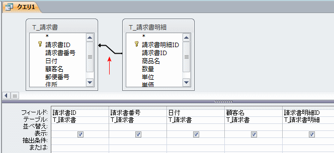 右外部結合リレーションシップ