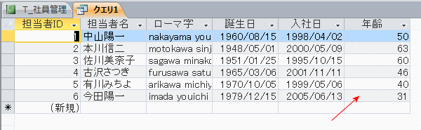 追加された年齢フィールド