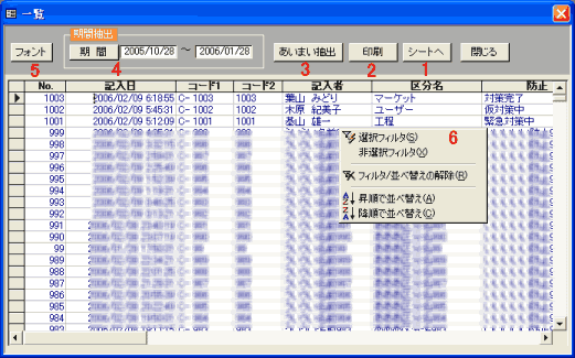 データ一覧