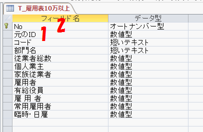 オートナンバーと主キーの再設定