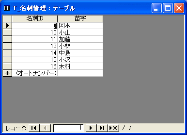 名刺、苗字　削除後