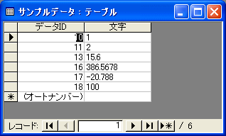 小数テーブル