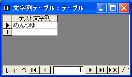 文字列テーブル