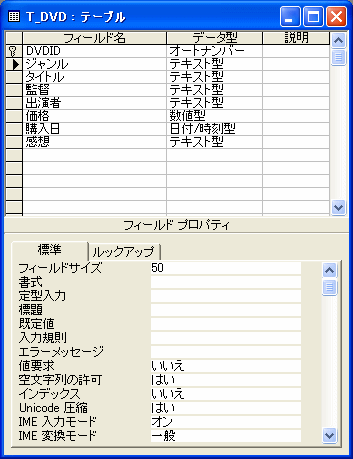 DVDデータ構造画面