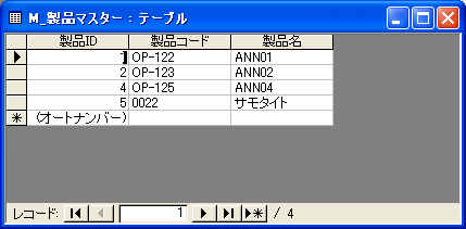 レコードが削除された