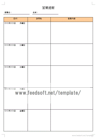 Wordで作成した営業週報