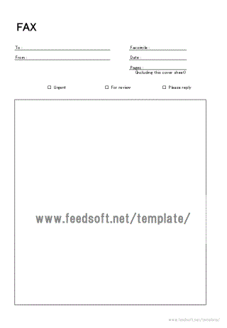 英文FAX用紙フォーマット