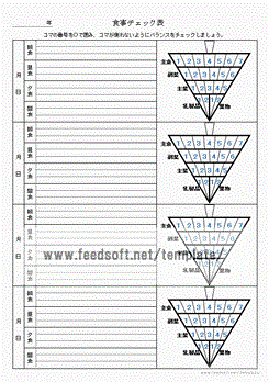Ｅｘｃｅｌ食事チェック表