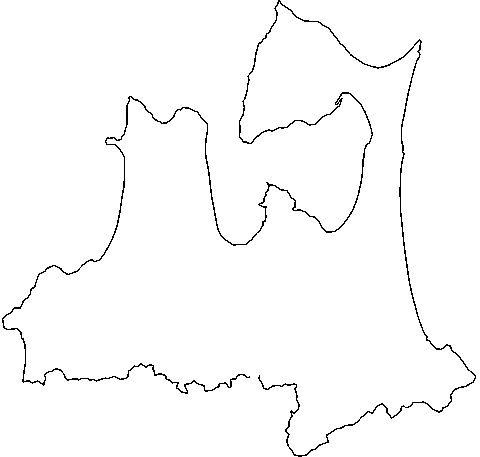 日本地図 都道府県地図 北海道地図 東北地図の白地図