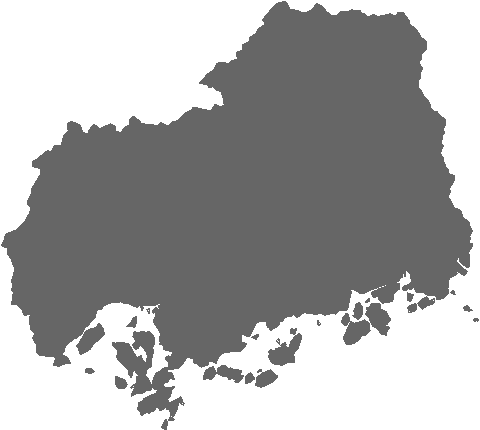 広島県白地図