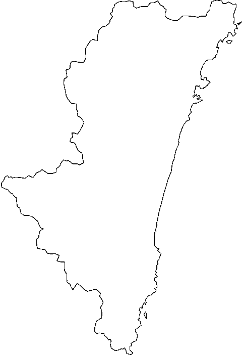 日本地図 都道府県地図 九州 沖縄白地図
