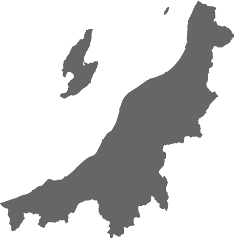 日本地図 都道府県地図 信越 北陸