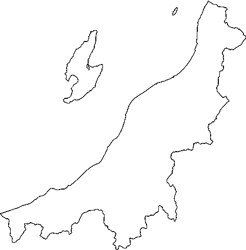 日本地図 都道府県地図 信越 北陸