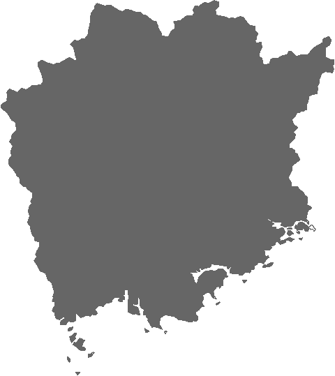 岡山県白地図