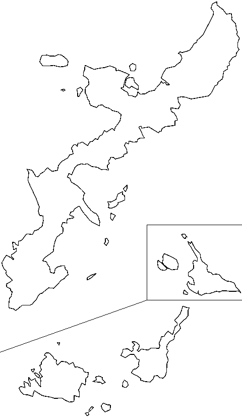 日本地図 都道府県地図 九州 沖縄白地図