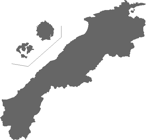 島根県白地図