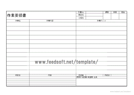 作業要領のテンプレート